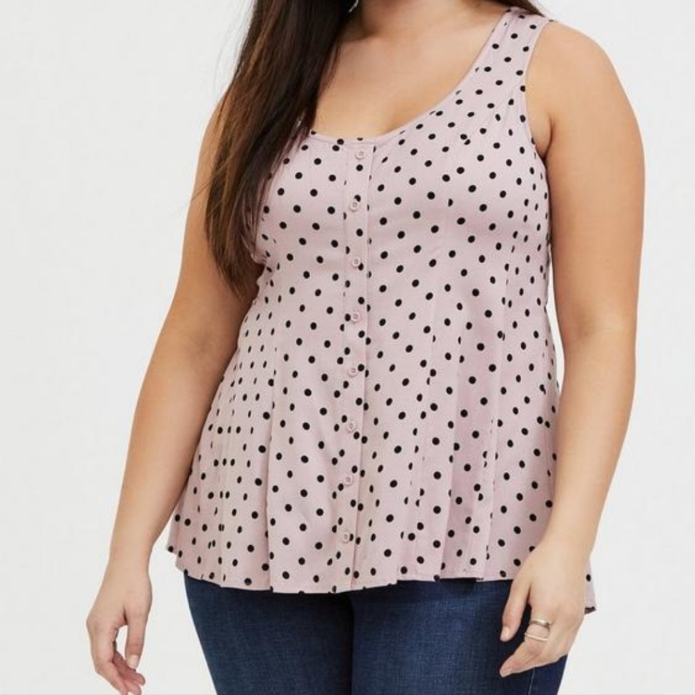 Torrid button front Tank Top